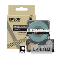 Epson LK-6TBJ cinta mate negra sobre transparente 24 mm (original) C53S672067 084392