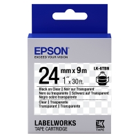 Epson LK-6TBN cinta negro sobre transparente 24 mm (original) C53S656007 083262