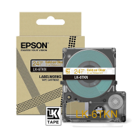 Epson LK-6TKN cinta dorada sobre metalizado transparente 24 mm (original) C53S672098 084450