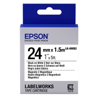 Epson LK-6WB2 cinta magnetica negro sobre blanco 24 mm (original) C53S656003 083270