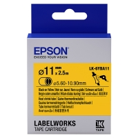 Epson LK-6YBA11 cinta termoretractil negro sobre amarillo 11 mm (original) C53S656904 083296