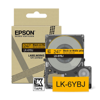 Epson LK-6YBJ cinta mate negro sobre amarillo 24 mm (original) C53S672076 084408