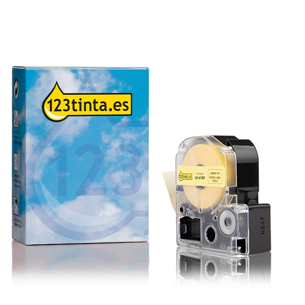 Epson LK-6YBP Cinta negra sobre amarillo pastel de 24 mm (marca 123tinta) C53S656005C 083267 - 1