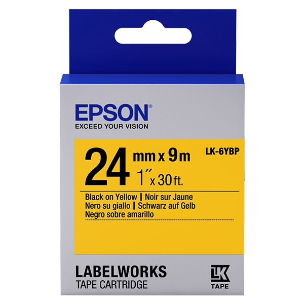 Epson LK-6YBP cinta negro sobre amarillo pastel 24 mm (original) C53S656005 083266 - 1
