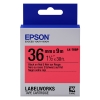 Epson LK-7RBP cinta negro sobre rojo pastel 36 mm (original) 083276 - 1