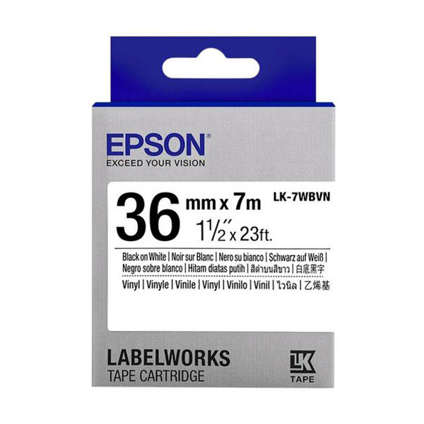 Epson LK-7WBVN Cinta negro sobre blanco 36 mm (original) C53S657012 084358 - 1