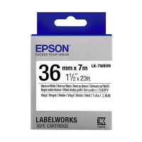 Epson LK-7WBVN Cinta negro sobre blanco 36 mm (original) C53S657012 084358