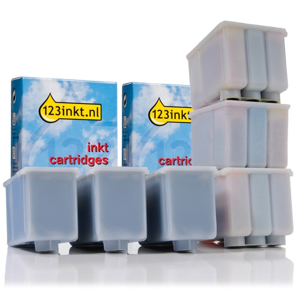 Epson S020047 + S020097 cartuchos de tinta (marca 123tinta) | Pack 3 negros + 3 colores 110050 - 1