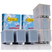 Epson S020047 + S020097 cartuchos de tinta (marca 123tinta) | Pack 3 negros + 3 colores 110050