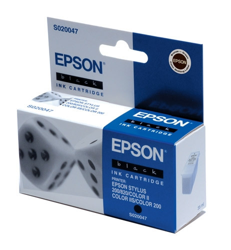 Epson S020047 cartucho de tinta negro (original) C13S02004740 020090 - 1