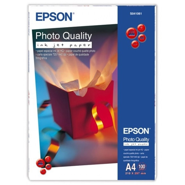 Epson S041061 papel para inyección de tinta photo quality | 102 gramos | A4 | 100 hojas C13S041061 064620 - 1