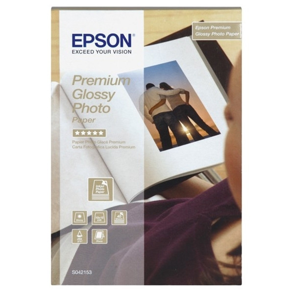Epson S042153 papel fotográfico Premium Glossy | 255 gramos | 10 x 15 cm | 40 hojas C13S042153 064652 - 1