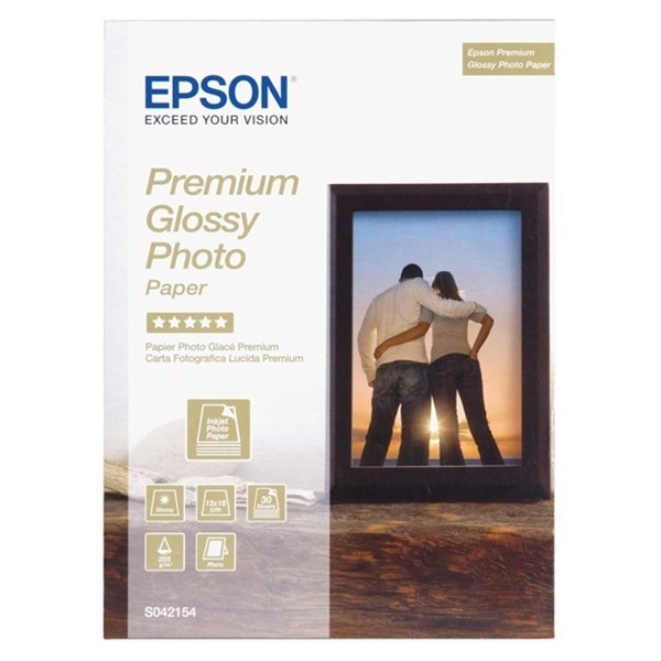 Epson S042154 papel fotográfico Premium Glossy | 255 gramos | 13 x 18 cm | 30 hojas C13S042154 064696 - 1