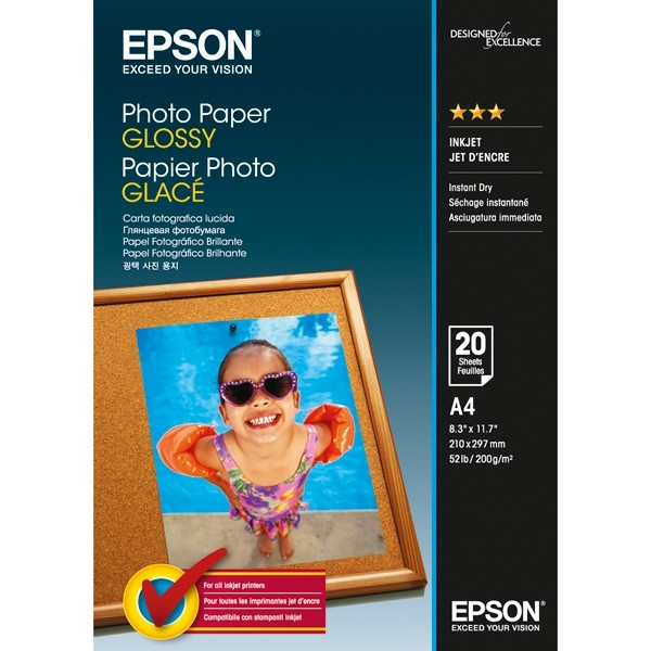Epson S042538 papel fotográfico Glossy | 200 gramos | A4 | 20 hojas – imagen 2