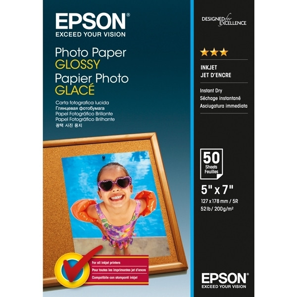 Epson S042545 papel fotográfico Glossy | 200 gramos | 13 x 18 cm | 50 hojas C13S042545 153014 - 1