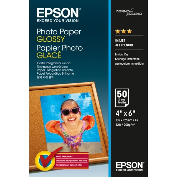 Epson S042547 papel fotográfico Glossy | 200 gramos | 10 x 15 cm | 50 hojas. C13S042547 153002 - 1