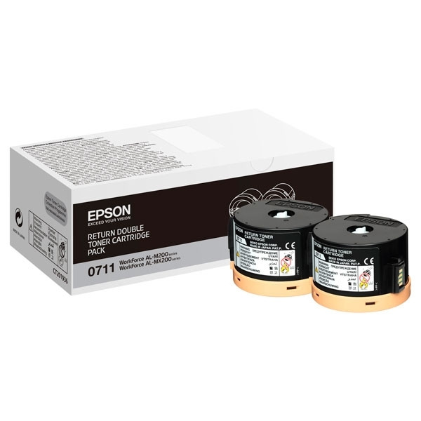 Epson S050711 pack 2x toner negro (original)