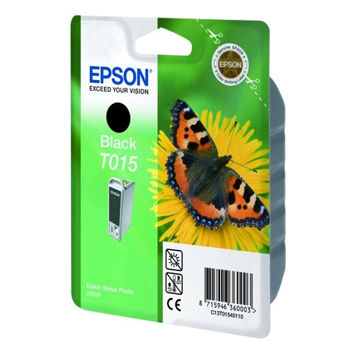 Epson T015 cartucho de tinta negro (original) C13T01540110 022000 - 1