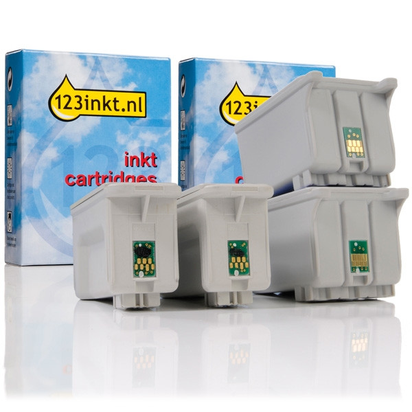 Epson T017 + T018 cartuchos de tinta (marca 123tinta) | Pack 2 negros + 2 colores 110330 - 1