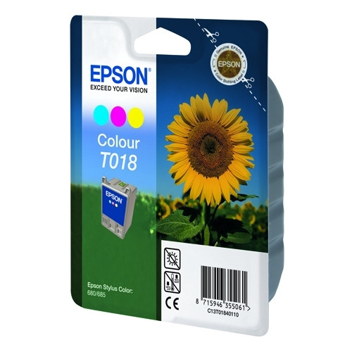 Epson T018 cartucho tricolor (original) C13T01840110 020550 - 1