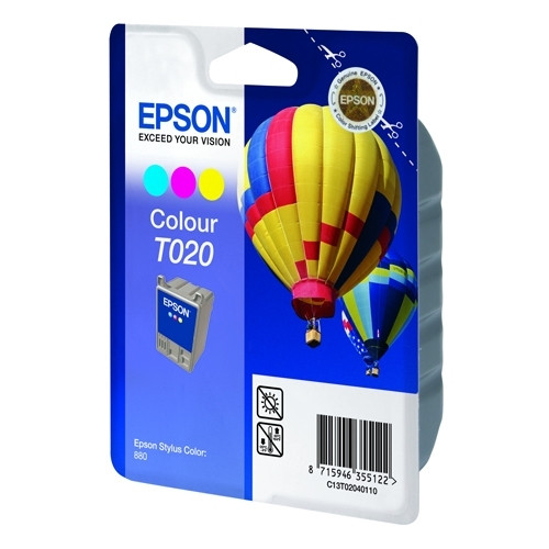 Epson T020 cartucho tricolor (original) C13T02040110 020580 - 1