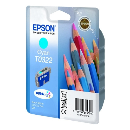 Epson T0322 cartucho de tinta cian (original) C13T03224010 021130 - 1
