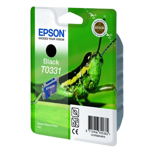 Epson T0331 cartucho de tinta negro (original) C13T03314010 021160 - 1