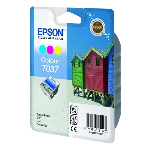 Epson T037 cartucho tricolor (original) C13T03704010 022060 - 1