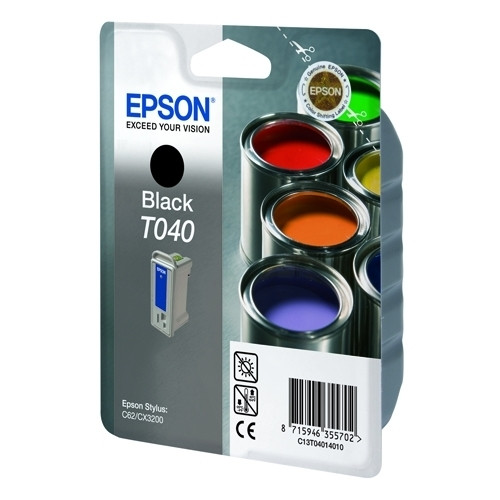 Epson T040 cartucho de tinta negro (original) C13T04014010 022110 - 1