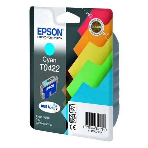 Epson T0422 cartucho de tinta cian (original) C13T04224010 022150 - 1