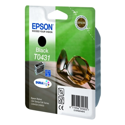 Epson T0431 cartucho de tinta negro XL (original) C13T04314010 022370 - 1