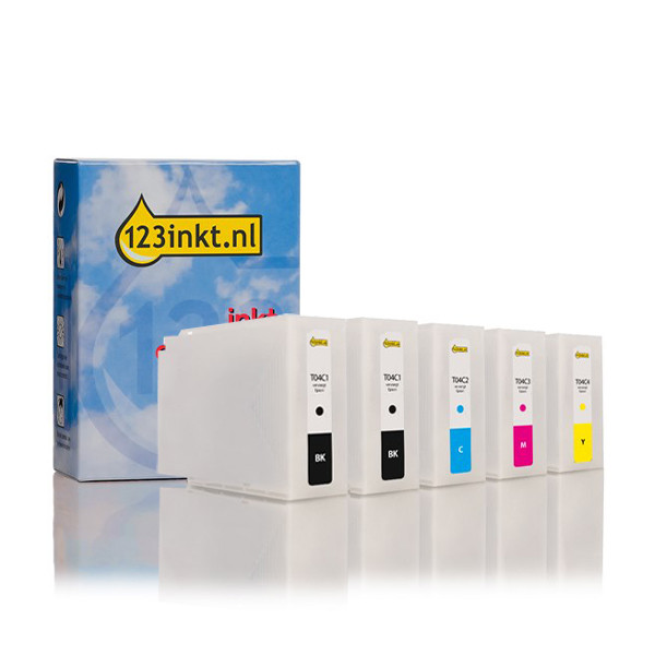 Epson T04C Pack ahorro 2x negro + 3 colores (marca 123tinta)  160826 - 1