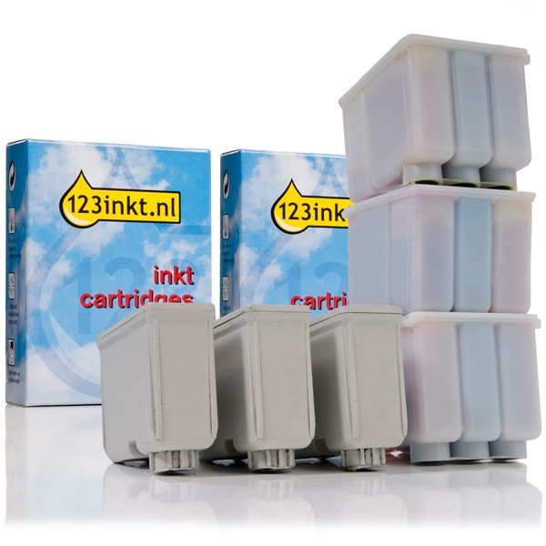 Epson T050 + S020097 cartuchos de tinta (marca 123tinta) | Pack 3 negros + 3 colores 110090 - 1