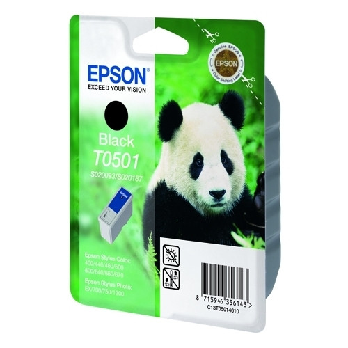 Epson T050 cartucho de tinta negro (original) C13T05014010 020184 - 1