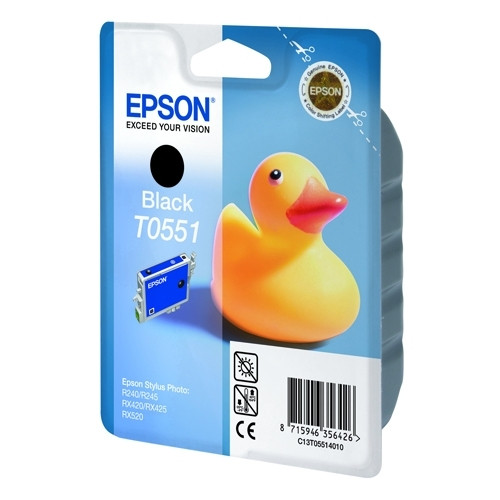 Epson T0551 cartucho de tinta negro (original) C13T05514010 022860 - 1