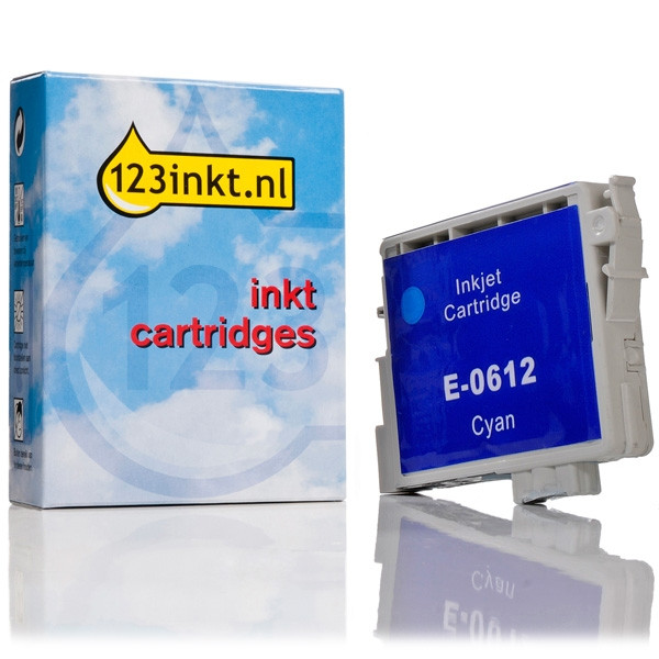 Epson T0612 cartucho de tinta cian (marca 123tinta) C13T06124010C 023007 - 1