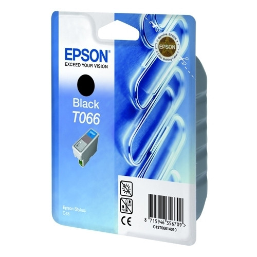 Epson T066 cartucho de tinta negro (original) C13T06614010 023025 - 1