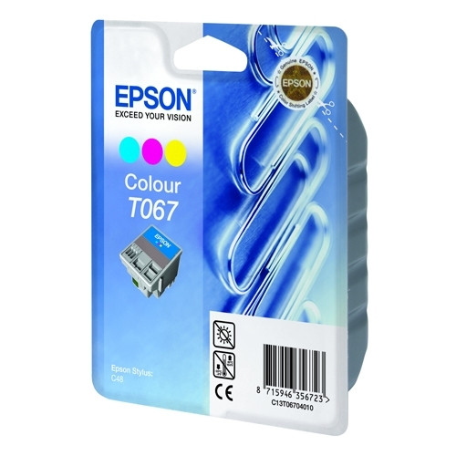 Epson T067 cartucho tricolor (original) C13T06704010 023035 - 1