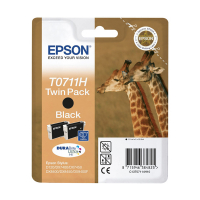 Epson T0711H pack 2x cartucho de tinta negro XL (original) 023105