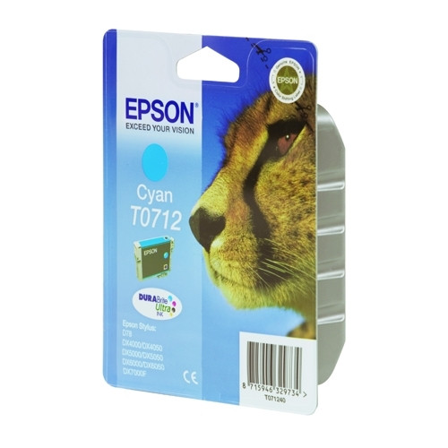 Epson T0712 cartucho de tinta cian (original) C13T07124011 C13T07124012 900662 - 1