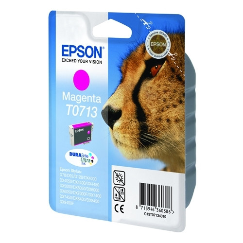 Epson T0713 cartucho de tinta magenta (original) C13T07134011 C13T07134012 900663 - 1