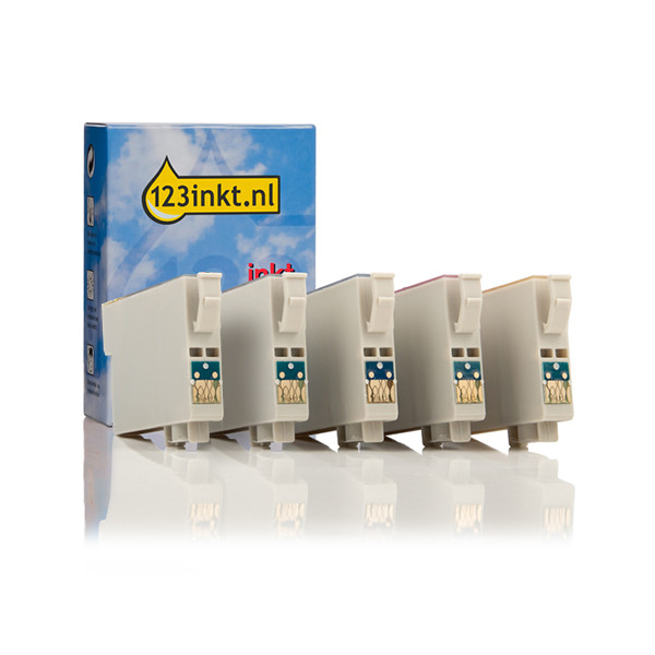 Epson T0715 cartuchos de tinta (marca 123tinta) | Pack 2 negros + 3 colores 160849 - 1