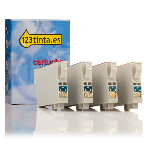 Epson T071 (T0715) 4 cartuchos de tinta (marca 123tinta) 110678 - 1