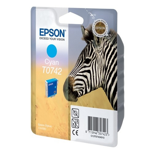 Epson T0742 cartucho de tinta cian (original) C13T07424010 026152 - 1
