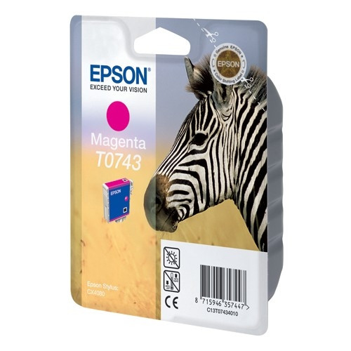 Epson T0743 cartucho de tinta magenta (original) C13T07434010 026154 - 1