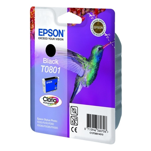 Epson T0801 cartucho de tinta negro (original) 023070 - 1