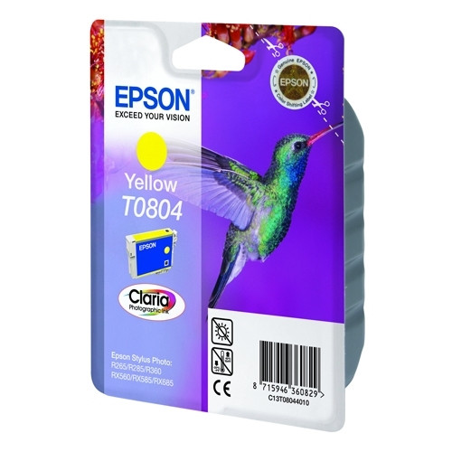 Epson T0804 cartucho de tinta amarillo (original) C13T08044011 902503 - 1