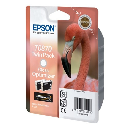 Epson T0870 optimizador del brillo 2 cartuchos (original) C13T08704010 023300 - 1