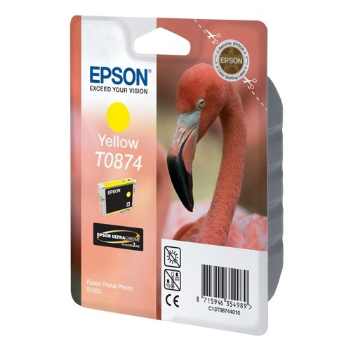 Epson T0874 cartucho de tinta amarillo (original) C13T08744010 902997 - 1