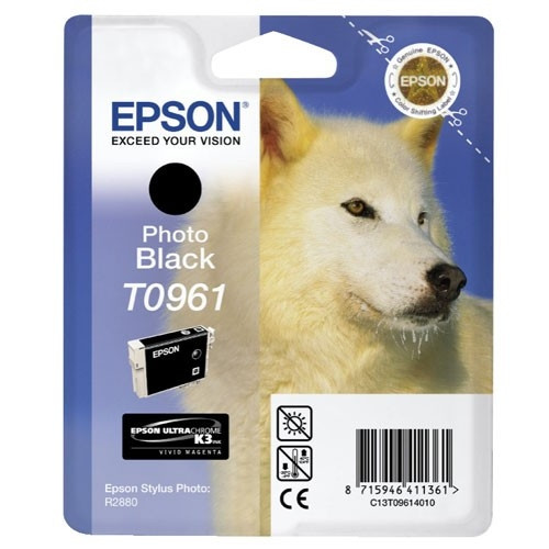 Epson T0961 cartucho de tinta negro (original) C13T09614010 C13T09614020 023326 - 1